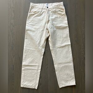 Save Khaki United Homework - loose worker pants - off-white color